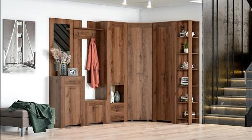 Модульная Прихожая Квадро дуб делано темный