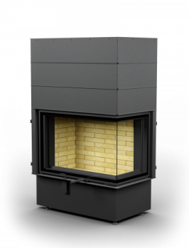 КАМИННАЯ ТОПКА П2С 8457 - ТОПКА ПОДОВАЯ 2 СТЕКЛА (Г-ОБРАЗНАЯ) И ПОДЪЕМНЫМ МЕХАНИЗМОМ ДВЕРЦЫ