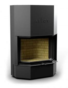 КАМИННАЯ ТОПКА ПП 8857 - ПОДОВАЯ ТОПКА С ПРИЗМАТИЧЕСКИМ СТЕКЛОМ И ПОДЪЕМНЫМ МЕХАНИЗМОМ ДВЕРЦЫ