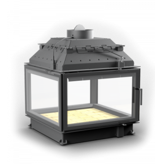 КАМИННАЯ ТОПКА П4С 800 - ТУННЕЛЬНАЯ СКВОЗНАЯ ТОПКА