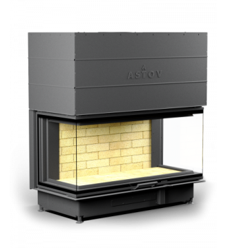 КАМИННАЯ ТОПКА АСТОВ П3С 12057 - ТОПКА ПОДОВАЯ 3 СТЕКЛА (П-ОБРАЗНАЯ) И ПОДЪЕМНЫМ МЕХАНИЗМОМ ДВЕРЦЫ