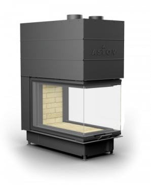 КАМИННАЯ ТОПКА АСТОВ П3С 53(84)57 - ТОПКА ПОДОВАЯ 3 СТЕКЛА (П-ОБРАЗНАЯ) И ПОДЪЕМНЫМ МЕХАНИЗМОМ ДВЕРЦЫ