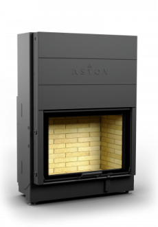 КАМИННАЯ ТОПКА АСТОВ ПС 8057 - ТОПКА ПОДОВАЯ С ПРЯМЫМ СТЕКЛОМ И ПОДЪЕМНЫМ МЕХАНИЗМОМ ДВЕРЦЫ