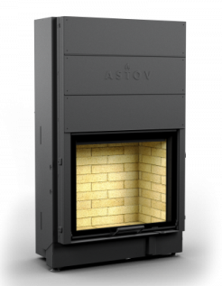 КАМИННАЯ ТОПКА АСТОВ ПС 7363 - ТОПКА ПОДОВАЯ С ПРЯМЫМ СТЕКЛОМ И ПОДЪЕМНЫМ МЕХАНИЗМОМ ДВЕРЦЫ
