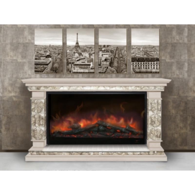 Электрокамин Лорд 14 беленый дуб