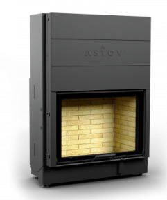 КАМИННАЯ ТОПКА АСТОВ КС 8057 - ТОПКА КОЛОСНИКОВАЯ С ПРЯМЫМ СТЕКЛОМ И ПОДЪЕМНЫМ МЕХАНИЗМОМ ДВЕРЦЫ