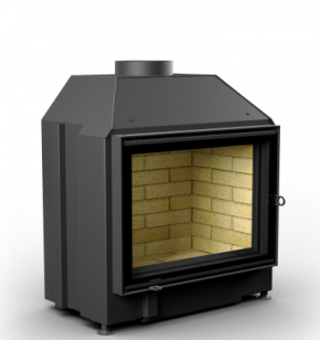 КАМИННАЯ ТОПКА АСТОВ ПС 800 - ТОПКА ПОДОВАЯ С ПРЯМЫМ СТЕКЛОМ И БОКОВЫМ ОТКРЫВАНИЕМ ДВЕРЦЫ