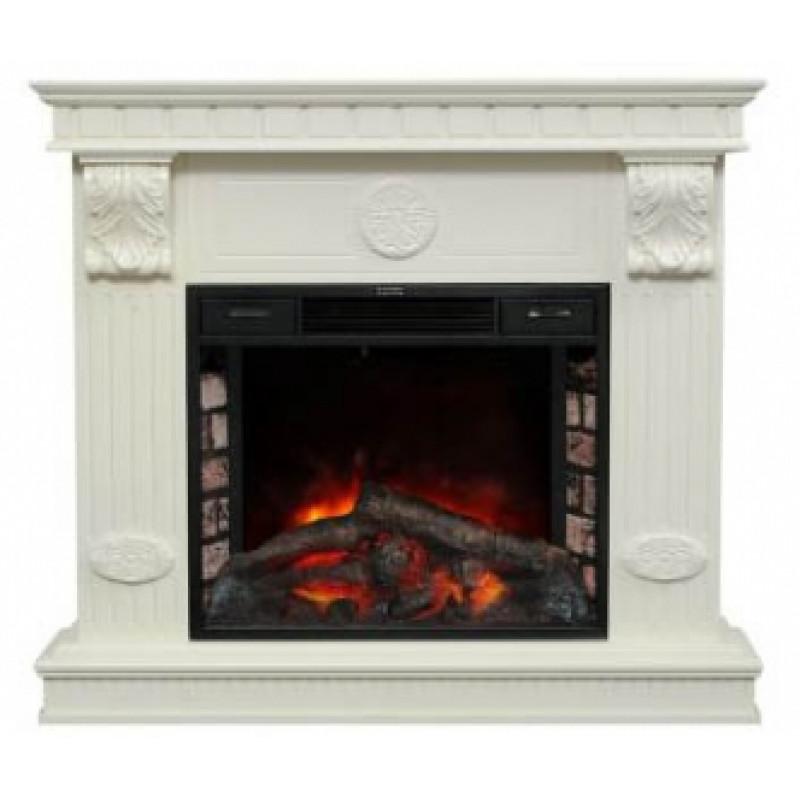 Электрокамины Каминокомплект Alex Bauman Camie Crystal 18'' FX белый №K39