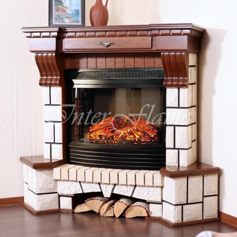 Электрокамины Портал Exterion / Экстерион угловой с очагом Panoramic 25