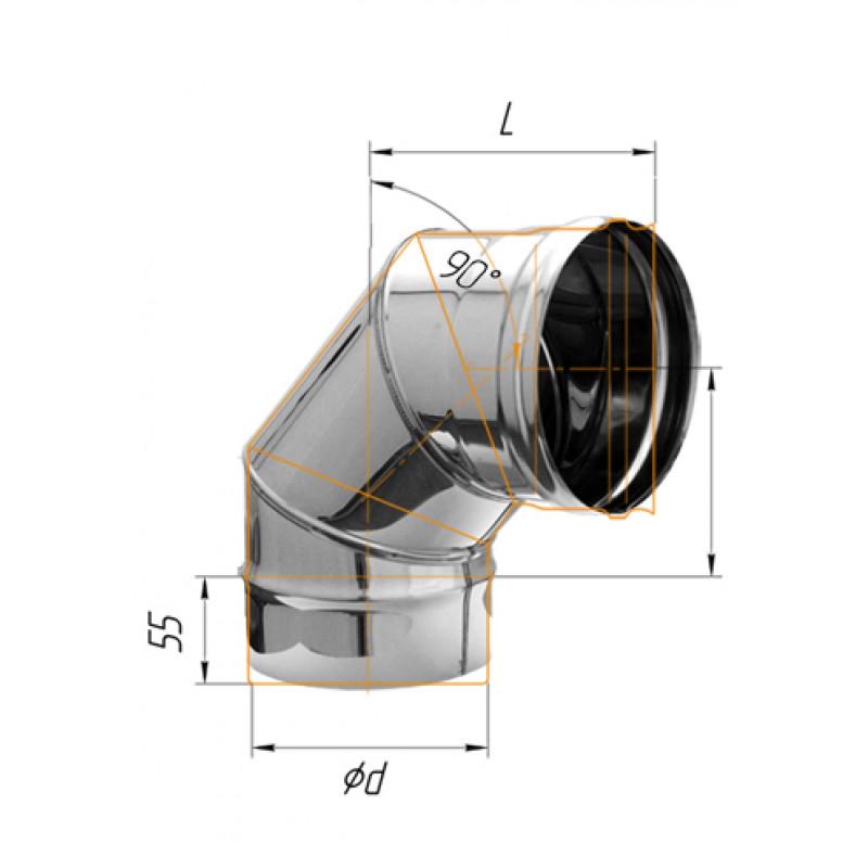 Колено 90° ∅115 (439, 0.8)