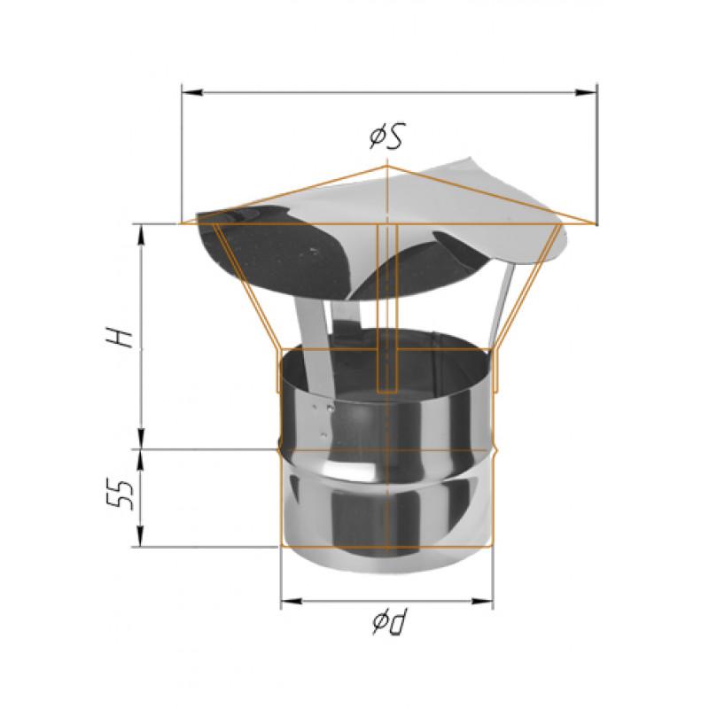 Зонт К ∅100 (430, 0.5)