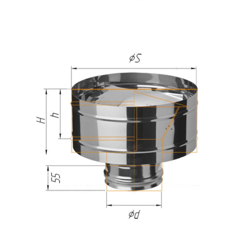 Зонт с ветрозащитой - К ∅200
