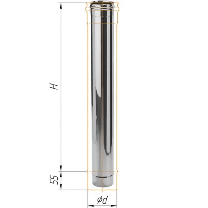 Дымоход 1м ∅300 (430, 0.5)