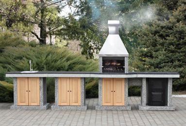 БАРБЕКЮ КОМПЛЕКС DARINA L+СТОЛ+МОЙКА +КАЗАН+ДВЕРИ