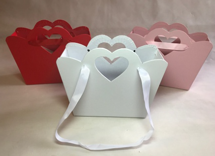 Коробка-сумка Фигурная с сердцем 25*10*19