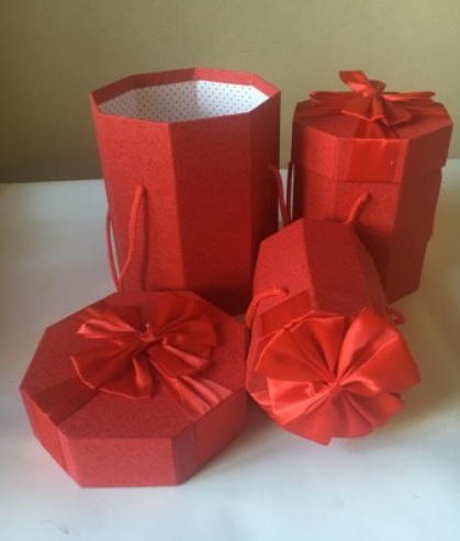 Коробка(В427) Цилиндр Ромбы 3в1