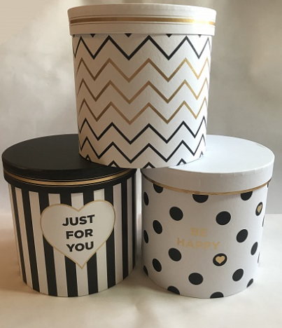 Коробка(B64) Цилиндр Орнамент 3в1 19*19*19