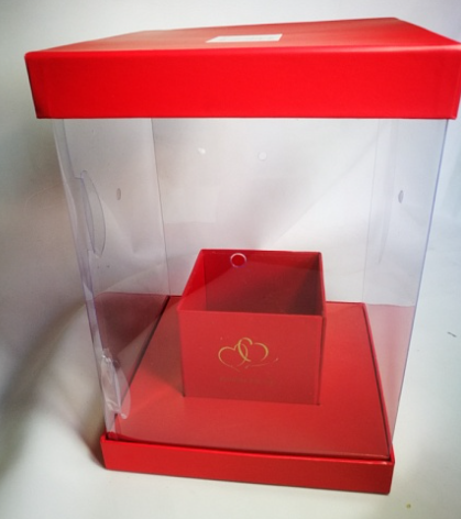 Коробка Квадрат "Прозрачность" 20х20х28