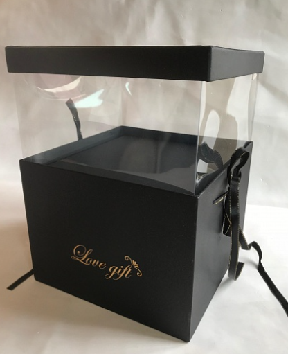 Коробка(T16) Квадрат 3в1 Панорама с выдвижным окном 24*24*18