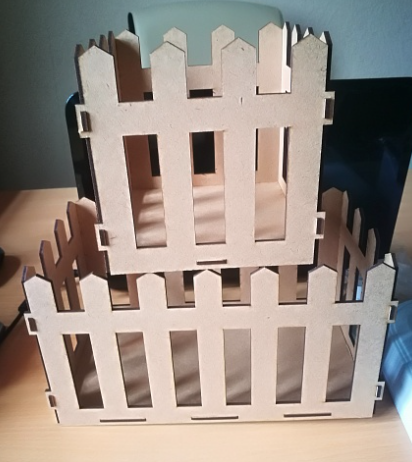 Кашпо из фанеры Заборчик маленький