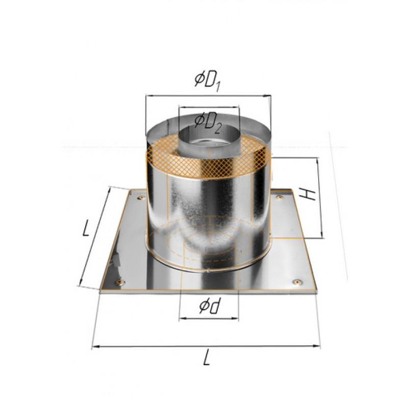 Потолочно-проходной узел ∅280 (430, 0.5, термо)