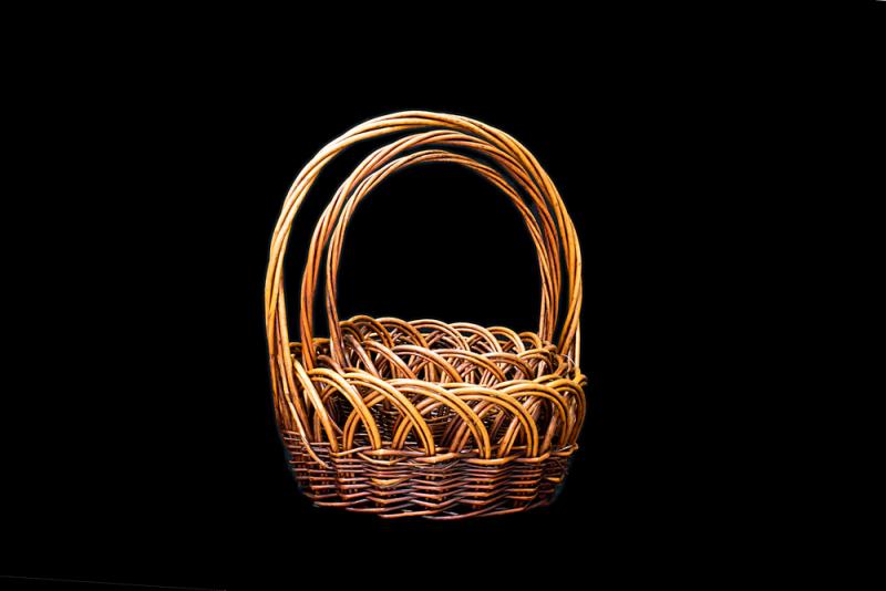 Корзины ивовые Китай №11166 (набор круглый из 3шт)