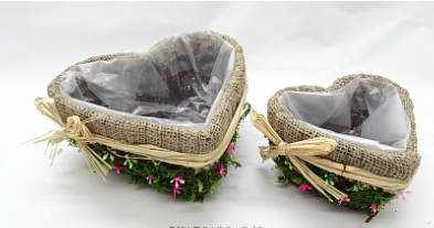 BH17C196 Набор кашпо Сердце (2шт/уп)