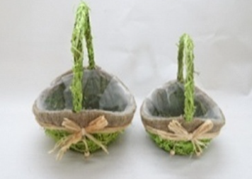 BH18C261 Набор корзин Лукошко с бантом (2шт/уп)