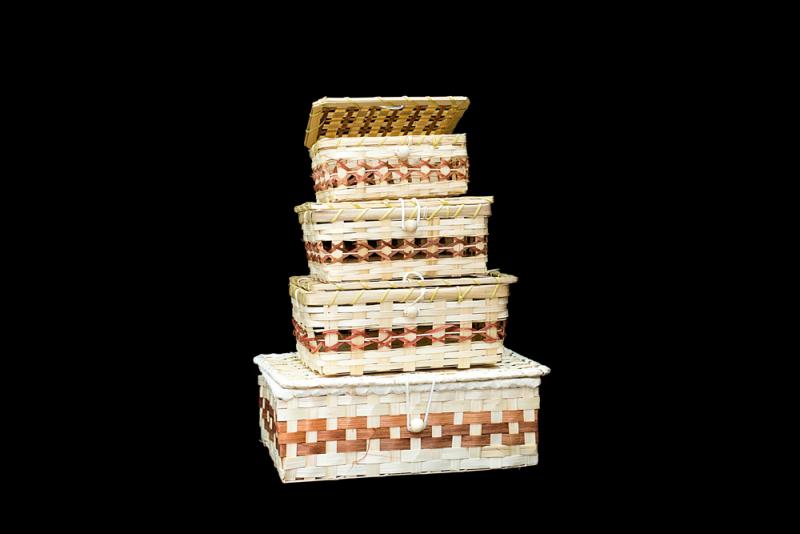 Соломенные наборы "Сундуки" НТ33/3 "Ажур" (3шт/уп)