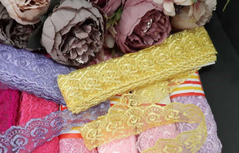 Лента капрон кружево 4см*10ярд