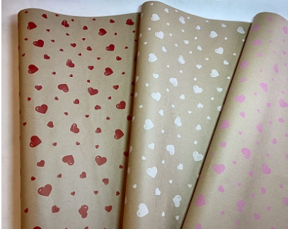 Крафт бурый Сердечки (70см/400гр)