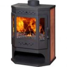 Печь-камин БАВАРИЯ "ПРИЗМАТИК" С ПЛИТОЙ И ТЕПЛООБМЕННИКОМ ПК 030