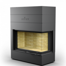 КАМИННАЯ ТОПКА АСТОВ П2С 12570 - ТОПКА ПОДОВАЯ 2 СТЕКЛА (Г-ОБРАЗНАЯ) И ПОДЪЕМНЫМ МЕХАНИЗМОМ ДВЕРЦЫ