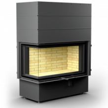 КАМИННАЯ ТОПКА П2С 10057 - ТОПКА ПОДОВАЯ 2 СТЕКЛА (Г-ОБРАЗНАЯ) И ПОДЪЕМНЫМ МЕХАНИЗМОМ ДВЕРЦЫ