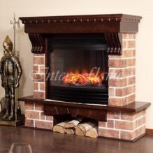 Портал EXTER/ЭКСТЕР RS (НАТУРАЛЬНЫЙ КИРПИЧ) с очагом Panoramic 25 Q