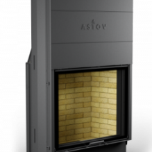 КАМИННАЯ ТОПКА АСТОВ КС 9074 - ТОПКА КОЛОСНИКОВАЯ С ПРЯМЫМ СТЕКЛОМ И ПОДЪЕМНЫМ МЕХАНИЗМОМ ДВЕРЦЫ