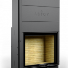 КАМИННАЯ ТОПКА АСТОВ КС 6590 - ТОПКА КОЛОСНИКОВАЯ С ПРЯМЫМ, ВЕРТИКАЛЬНЫМ СТЕКЛОМ И ПОДЪЕМНЫМ МЕХАНИЗМОМ ДВЕРЦЫ