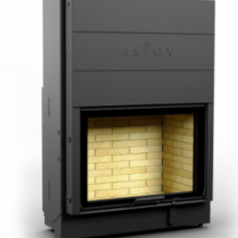КАМИННАЯ ТОПКА АСТОВ КС 8057 - ТОПКА КОЛОСНИКОВАЯ С ПРЯМЫМ СТЕКЛОМ И ПОДЪЕМНЫМ МЕХАНИЗМОМ ДВЕРЦЫ