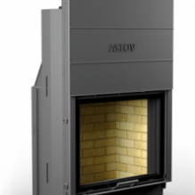 КАМИННАЯ ТОПКА АСТОВ КС 8063 - ТОПКА КОЛОСНИКОВАЯ С ПРЯМЫМ СТЕКЛОМ И ПОДЪЕМНЫМ МЕХАНИЗМОМ ДВЕРЦЫ