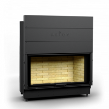 КАМИННАЯ ТОПКА АСТОВ КС 10057 - ТОПКА КОЛОСНИКОВАЯ С ПРЯМЫМ СТЕКЛОМ И ПОДЪЕМНЫМ МЕХАНИЗМОМ ДВЕРЦЫ