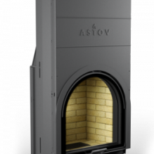 КАМИННАЯ ТОПКА АСТОВ КСА 7070 - ТОПКА КОЛОСНИКОВАЯ С ПРЯМЫМ СТЕКЛОМ АРОЧНОГО ТИПА И ПОДЪЕМНЫМ МЕХАНИЗМОМ ДВЕРЦЫ
