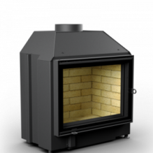 КАМИННАЯ ТОПКА АСТОВ ПС 800 - ТОПКА ПОДОВАЯ С ПРЯМЫМ СТЕКЛОМ И БОКОВЫМ ОТКРЫВАНИЕМ ДВЕРЦЫ