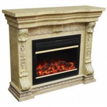 Электрокамины Каминокомплект Alex Bauman Milan Blanco белый мрамор