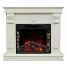 Электрокамины Каминокомплект Alex Bauman Camie Crystal 18'' FX белый №K39