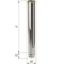 Дымоход 1м ∅100 (430, 0.5)