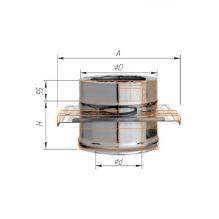 Площадка монтажная ∅300х400 (439, оцинк.) для дымохода