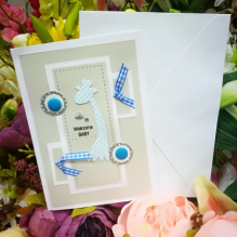 EG117-CR003-9AM/EG121-NEW002AM Открытка ручной работы Welcome BABY 12см*17см