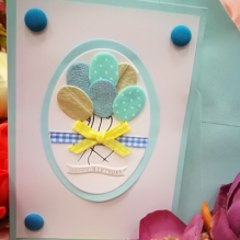 EG117-GC051AM Открытка ручной работы Шарики 12см*17см