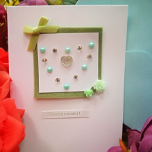 EG121-FL007AM Открытка ручной работы Стразы 12см*17см