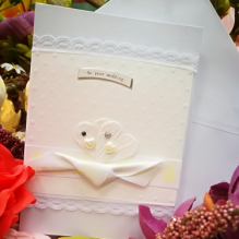 EG105-GC363AM Открытка ручной работы On your wedding 12см*17см
